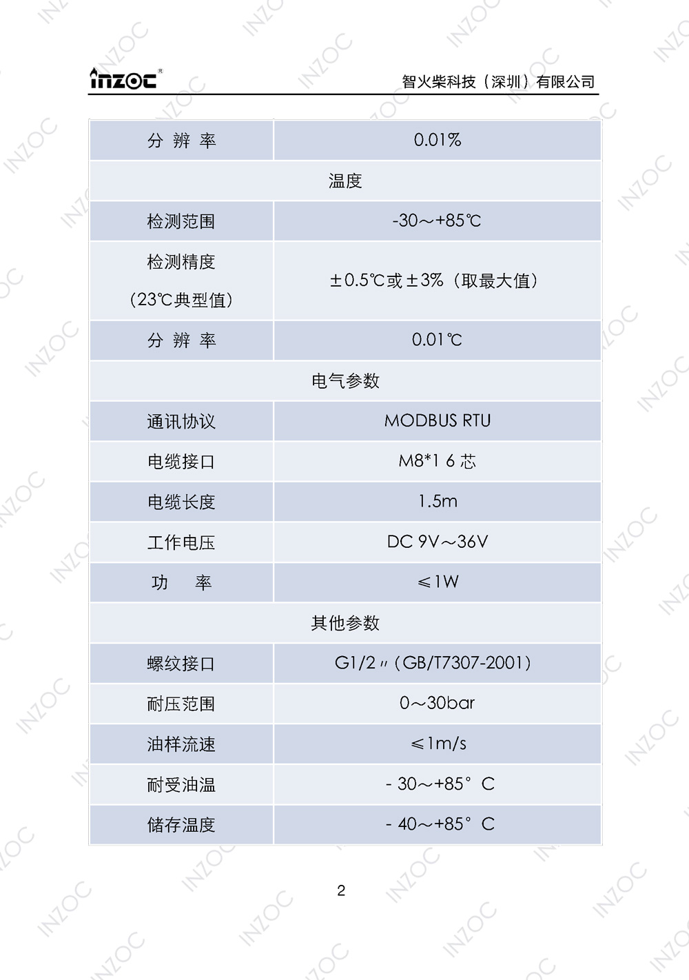 油液含水率傳感器使用說(shuō)明書(shū)